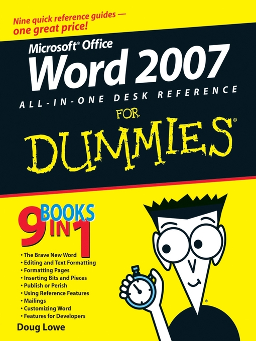 Title details for Word 2007 All-in-One Desk Reference For Dummies by Doug Lowe - Available